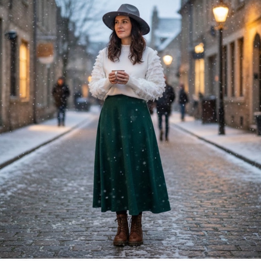 Sioni Cream Sweater with Fringe Sleeves